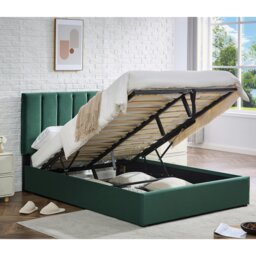 Rackhams Ottoman Storage Bed Frame, Bed Frame with Underbed Storage, Adjustable Headboard, Solid Wood Slats, Max Load 320KS - King - Gray - Channel - thumbnail 6