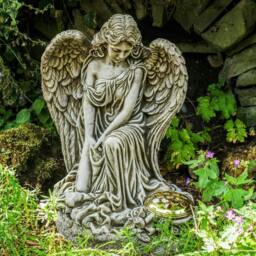 Rackhams Female Angel Memorial Stone Garden Ornament - thumbnail 1