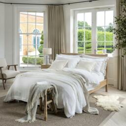 Rackhams White French Linen Duvet Cover - Emperor - thumbnail 4