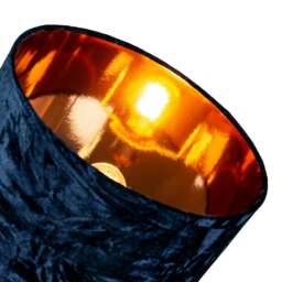 "Rackhams Modern Midnight Blue Crushed Velvet 10"" Table/Pendant Shade with Copper Inner" - thumbnail 4