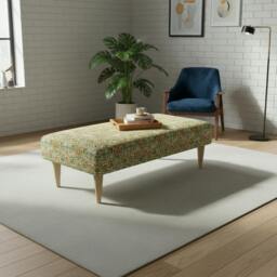 Rackhams Classic British Style Stitched Lid Ottoman – Multi-Functional Footstool & Coffee Table - 40 x 40 Inches (102 x 102cm) - thumbnail 2
