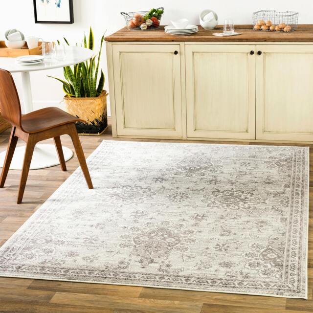 Rackhams Monte Carlo-Vintage Grey Charcoal White Traditional Boho Rug - 160 x 220 cm - image 1