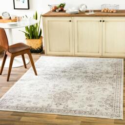 Rackhams Monte Carlo-Vintage Grey Charcoal White Traditional Boho Rug - 160 x 220 cm - thumbnail 1