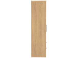 Rackhams Seville 3 Door 2 Drawer Triple Wardrobe - White High Gloss and Light Oak - thumbnail 4