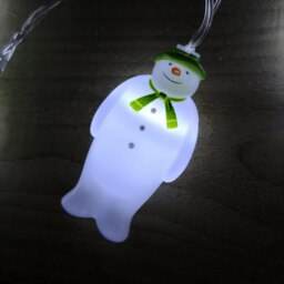 Rackhams The Snowman And The Snowdog Battery Operated 10 Snowmen LED Indoor String Light Ice White LEDs - thumbnail 6