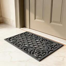 Rackhams Victorian Style Eco Indoor/Outdoor Door Mat - Dark Grey - 75 x 25cm - No (Suitable for Outdoors) - thumbnail 4