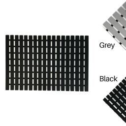 Rackhams Non-Slip PVC Duckboard Shower Mat - Vertical Slats - 43cm x 64cm - Grey - thumbnail 5