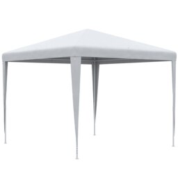 Rackhams Garden Gazebo Marquee Party Tent Wedding Canopy Patio White 2.7 x 2.7m - thumbnail 2