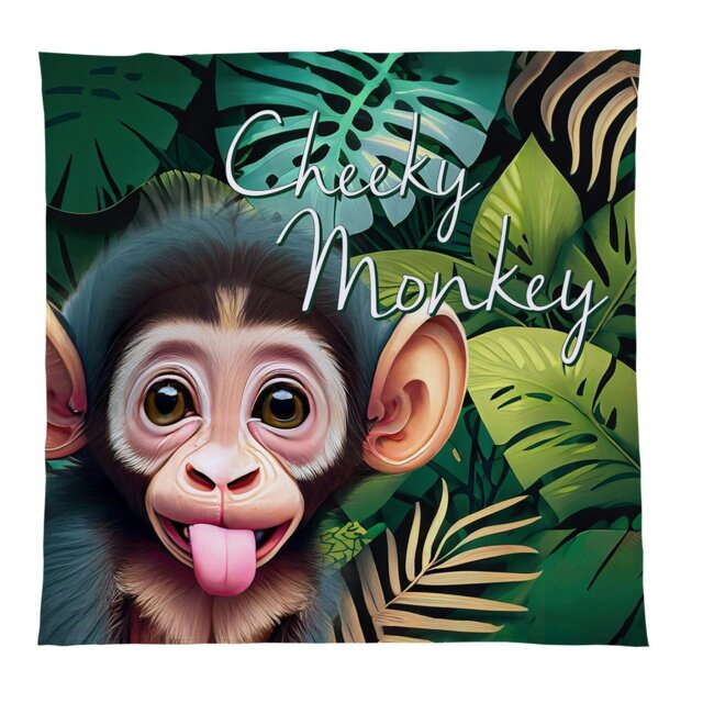 Rackhams Cheeky Monkey Luxury Fleece Throw Blanket - Large Size 150cm x 150cm - image 1