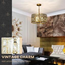 Rackhams Modern Flush Mount Ceiling Light, Crystal Chandelier for Living Room - Silver - thumbnail 4