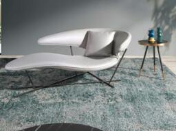 Rackhams Round Corner Table in Porcelain Marble and Black Steel 2069 - thumbnail 3