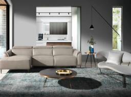Rackhams Round Corner Table in Porcelain Marble and Black Steel 2069 - thumbnail 4