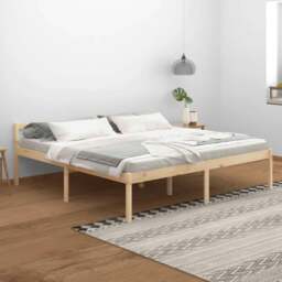 Rackhams Bed Frame 200x200 cm Solid Wood Pine