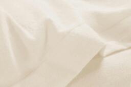 Rackhams Plain Dye Flannelette Cream Duvet Cover Set - Single - thumbnail 3