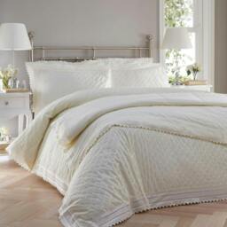 Rackhams Balmoral Embroidered Duvet Cover Set - Cream - Single - thumbnail 3