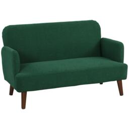 Rackhams 2 Seater Sofa with 21cm Thick Padding and Wood Legs, Dark Green - thumbnail 2