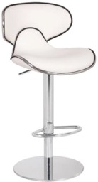 Rackhams Deluxe Carcaso Faux Leather Bar Stool, Adjustable Swivel, Weighted Base - thumbnail 1