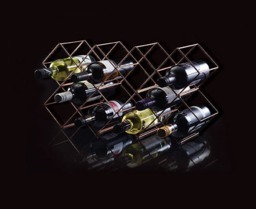 Rackhams Stackable Copper Finish Wine Rack - Gold - Iron - Wine Rack - thumbnail 2