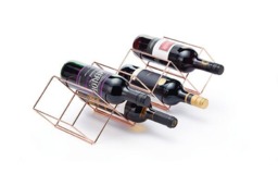 Rackhams Stackable Copper Finish Wine Rack - Gold - Iron - Wine Rack - thumbnail 3
