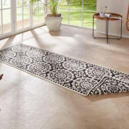 Rackhams Jardin Reversible Black Runner Indoor-Outdoor - 80X350 cm - thumbnail 3