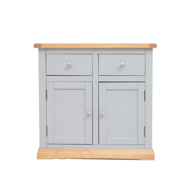 Rackhams Bomporto Light Grey 2 Drawer 2 Door Sideboard Chrome Knob - Light Grey - image 1