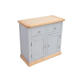 Rackhams Bomporto Light Grey 2 Drawer 2 Door Sideboard Chrome Knob - Light Grey - thumbnail 4