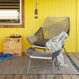 Rackhams Carmean Rattan Chair and Footstool, Outdoor - Two Seater 145cm - thumbnail 3