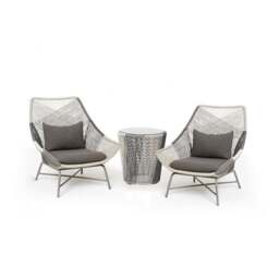 Rackhams Carmean Rattan Chair and Footstool, Outdoor - Two Seater 145cm - thumbnail 4