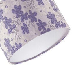 Rackhams Chic Floral Round Drum Fabric Lamp Shade with Lilac and White Daisies - thumbnail 3