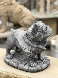 Rackhams Pilot Frenchie Stone Statue Detailed Garden Ornament - thumbnail 2
