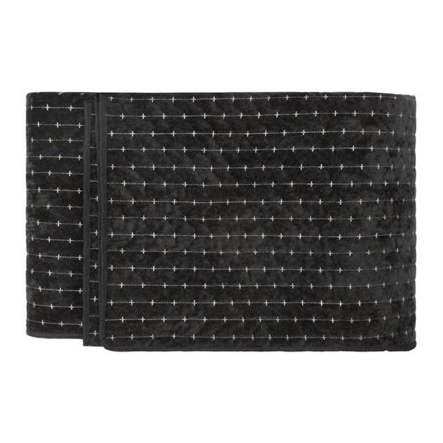 Rackhams Henley Pin-cord Bedspread - Black - 235cm x 235cm - Black - 100% Mixed - image 1