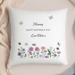 Rackhams Personalised Wild Flowers Cushion - H46 x W48 x D0.4cm, 0.34kg - Polyester - thumbnail 4