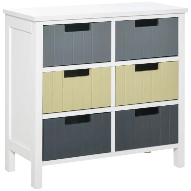 Rackhams 6 Drawer Storage Tower, Dresser Chest with Wood Top, Organiser Unit for Closets Bedroom Nursery Room Hallway - image 1