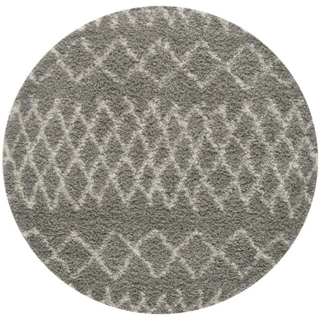 Rackhams Moroccan Grey Shaggy Rug - 910 - Ø 120 cm - image 1