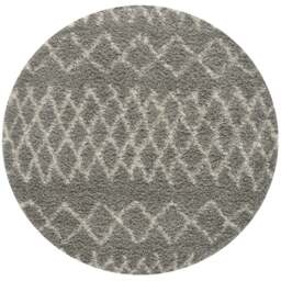 Rackhams Moroccan Grey Shaggy Rug - 910 - Ø 120 cm - thumbnail 1