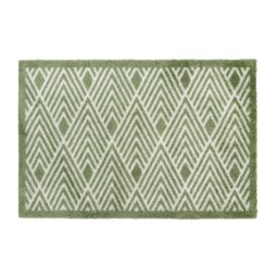 Rackhams Mega Mat Machine Washable Entrance Doormat, 50x75cm, Green Geo - thumbnail 2