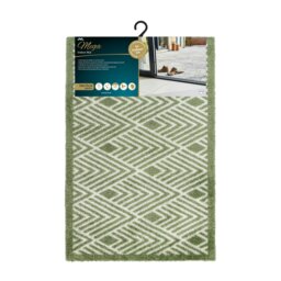Rackhams Mega Mat Machine Washable Entrance Doormat, 50x75cm, Green Geo - thumbnail 1