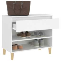 Rackhams Shoe Cabinet White 70x36x60 cm Engineered Wood - thumbnail 5