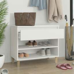 Rackhams Shoe Cabinet White 70x36x60 cm Engineered Wood - thumbnail 3