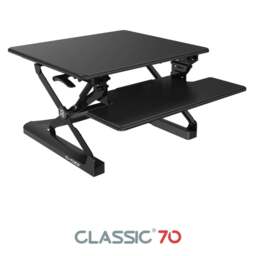Rackhams 70 Single Monitor Standing Desk Converter - Black - thumbnail 1