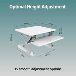 Rackhams 70 Single Monitor Standing Desk Converter - Black - thumbnail 4