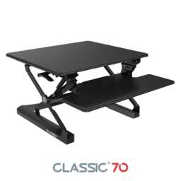 Rackhams 70 Single Monitor Standing Desk Converter - Black - thumbnail 2