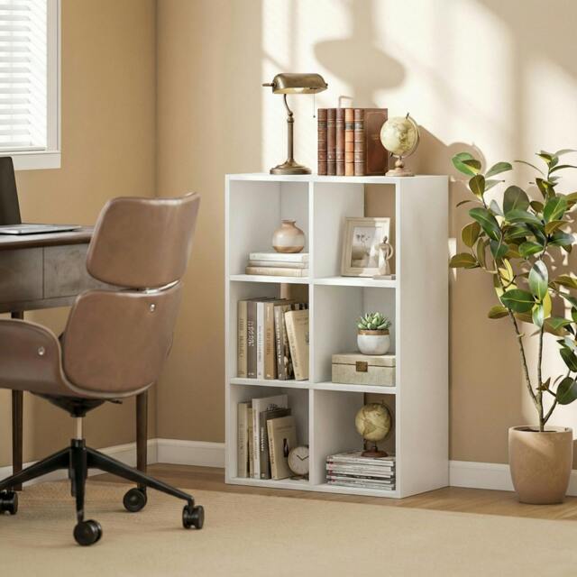 Rackhams Industrial Style Storage Shelf, Bookcase, Bookshelf - White - image 1