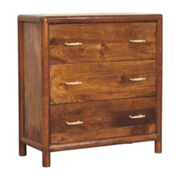 Rackhams Solid Wood Regency 3-Drawer Chest - thumbnail 4