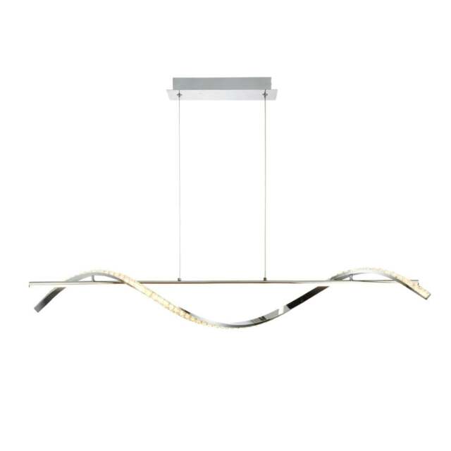 Rackhams Hyde Chrome And Crystal LED Pendant - image 1