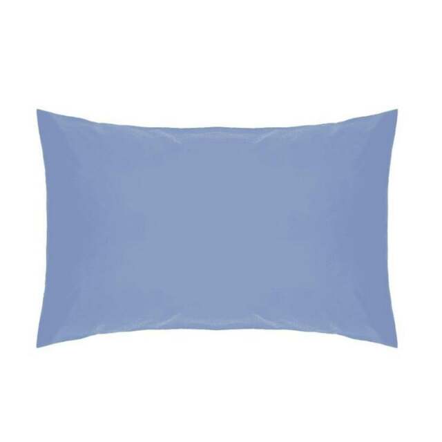 Rackhams Easycare Percale Housewife Pillowcase - Sky Blue - One Size - Sky Blue - 50% Cotton/50% Polyester - image 1