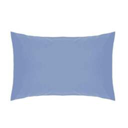 Rackhams Easycare Percale Housewife Pillowcase - Sky Blue - One Size - Sky Blue - 50% Cotton/50% Polyester - thumbnail 1