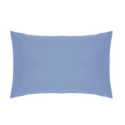 Rackhams Easycare Percale Housewife Pillowcase - Sky Blue - One Size - Sky Blue - 50% Cotton/50% Polyester - thumbnail 2