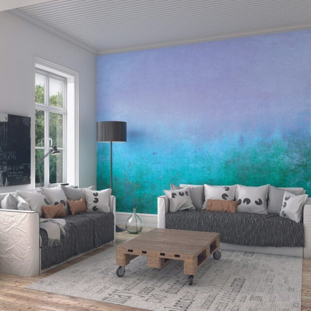 Rackhams Ombre Gradient Wall Mural - Blue - Large - W350cm x H280cm - image 1