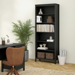 Rackhams Barcelona Bookcase in Black - Black - Wood - 1 - thumbnail 5